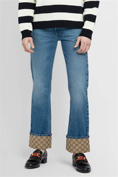 jeans larghi uomo gucci|Gucci Jeans for Men .